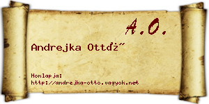 Andrejka Ottó névjegykártya